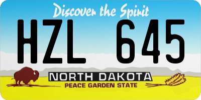 ND license plate HZL645