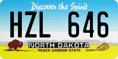 ND license plate HZL646