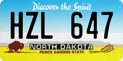 ND license plate HZL647