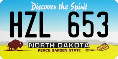 ND license plate HZL653
