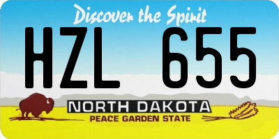 ND license plate HZL655