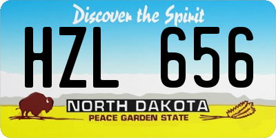 ND license plate HZL656