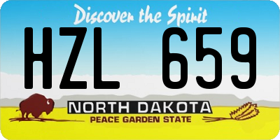 ND license plate HZL659