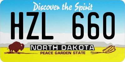 ND license plate HZL660