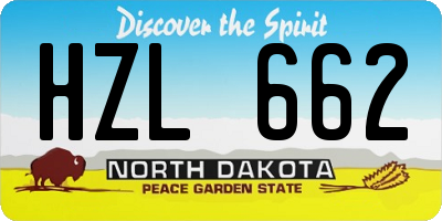 ND license plate HZL662