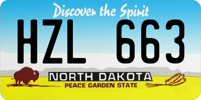 ND license plate HZL663