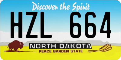 ND license plate HZL664