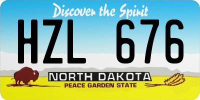 ND license plate HZL676