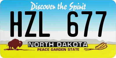 ND license plate HZL677