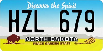 ND license plate HZL679