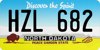 ND license plate HZL682