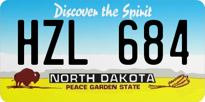 ND license plate HZL684