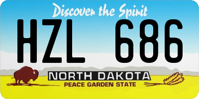 ND license plate HZL686