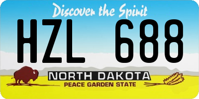 ND license plate HZL688