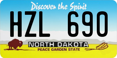 ND license plate HZL690