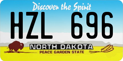 ND license plate HZL696