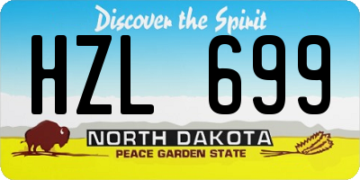 ND license plate HZL699