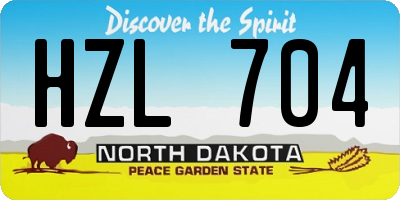 ND license plate HZL704