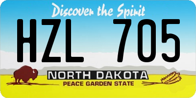 ND license plate HZL705