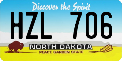 ND license plate HZL706