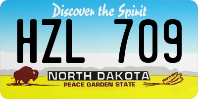 ND license plate HZL709
