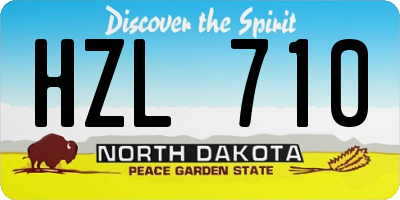 ND license plate HZL710