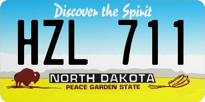 ND license plate HZL711
