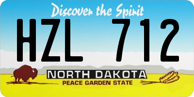 ND license plate HZL712