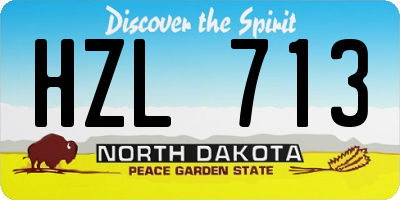 ND license plate HZL713