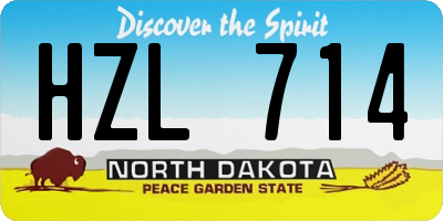 ND license plate HZL714