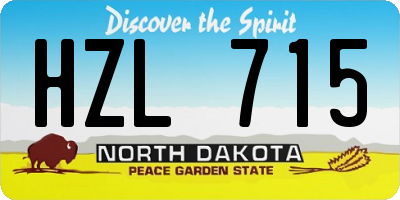 ND license plate HZL715