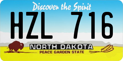 ND license plate HZL716