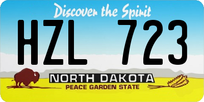 ND license plate HZL723