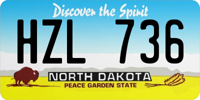 ND license plate HZL736