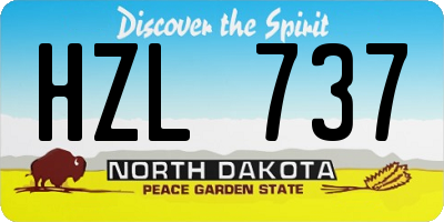 ND license plate HZL737
