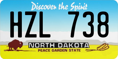 ND license plate HZL738