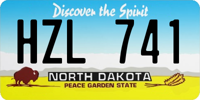 ND license plate HZL741