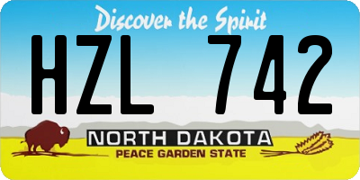 ND license plate HZL742