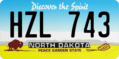 ND license plate HZL743