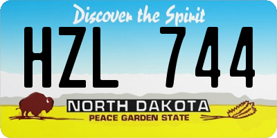 ND license plate HZL744