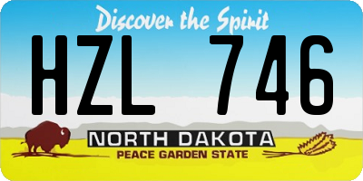ND license plate HZL746