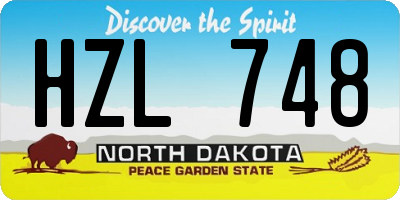 ND license plate HZL748