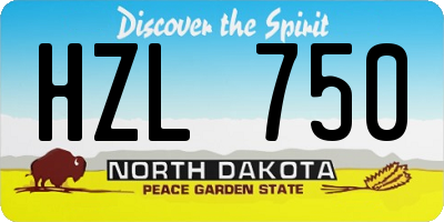 ND license plate HZL750