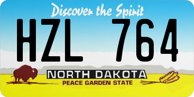 ND license plate HZL764