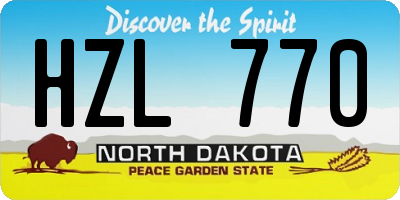 ND license plate HZL770