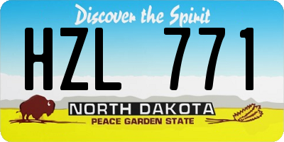 ND license plate HZL771