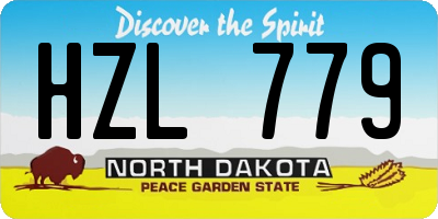 ND license plate HZL779