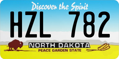 ND license plate HZL782