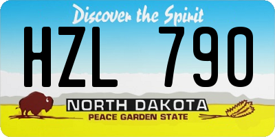 ND license plate HZL790