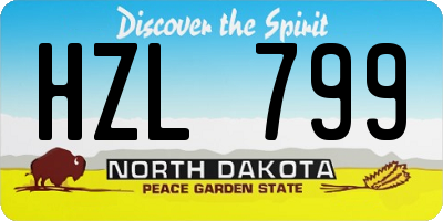 ND license plate HZL799